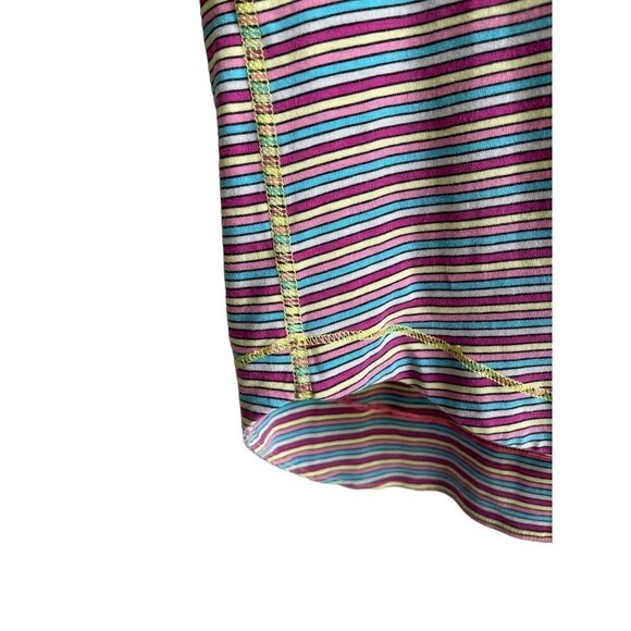 Ivivva Lululemon Striped Girls Crewneck Athletic Performance Tunic Top Size 10 - Picture 4 of 7